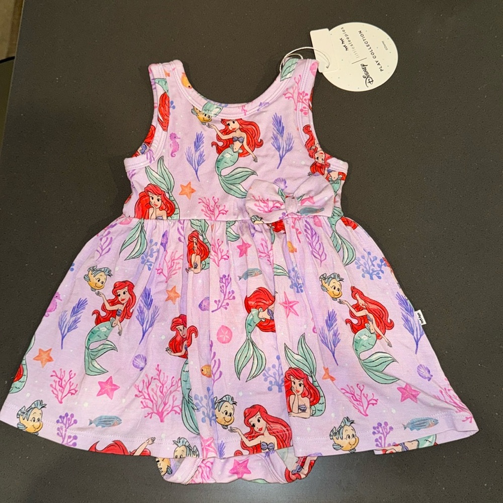 Little Sleepies Little Mermaid Bodysuit Twirl Dress